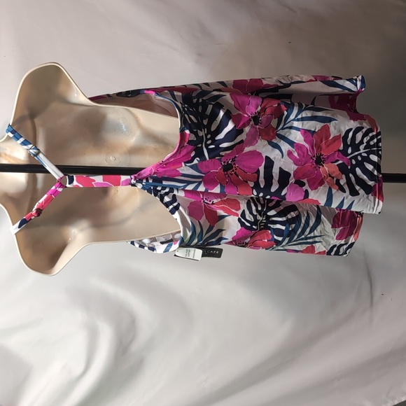 NWT Island Escape floral Tankini Top full bust support underwire size18W - Picture 3 of 9